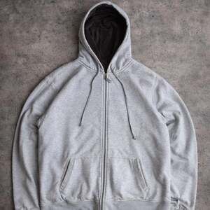 Vintage Y2K Pacer Brown Fleece Lined Zip-Up hoodie - Gray, Size Large